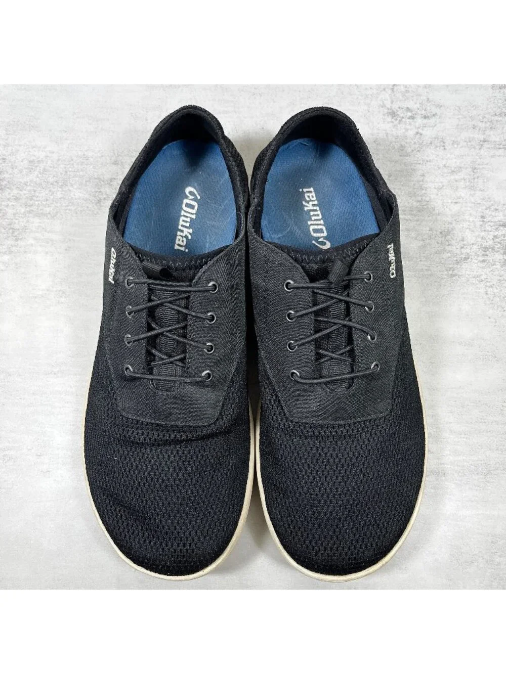 Olukai Nohea Moku Slip On Casual Boat Shoes - Men's Size 9.5 - Black